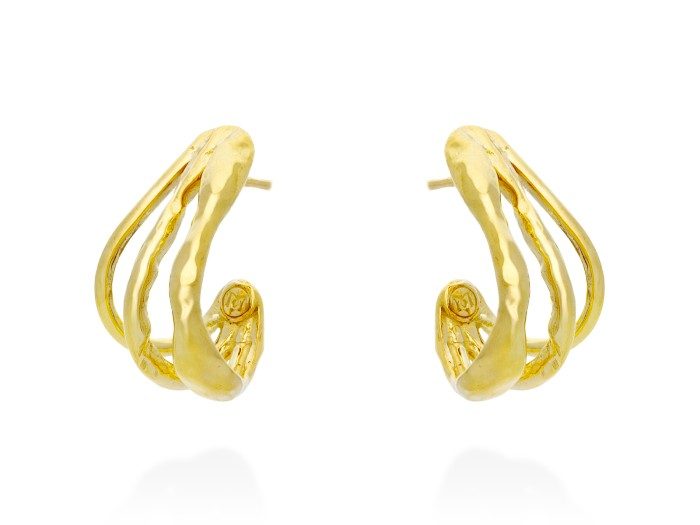 Pendientees de plata aro Tsuru