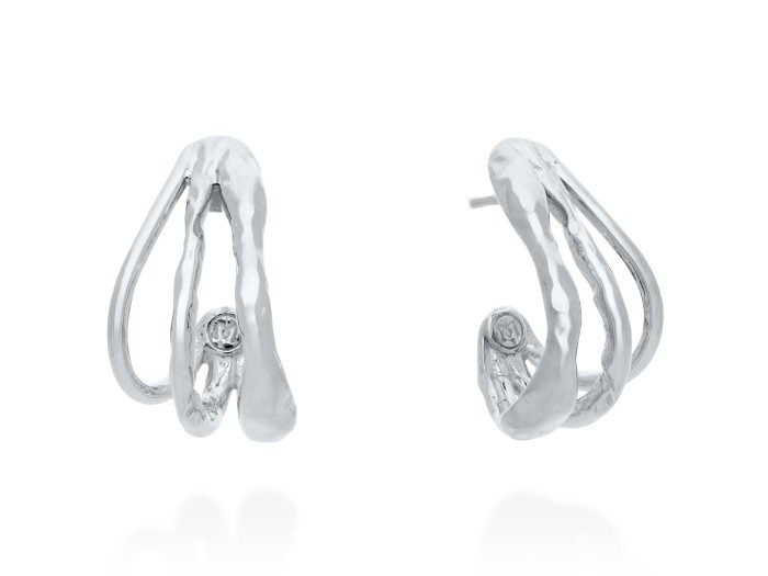 Pendientees de plata aro Tsuru