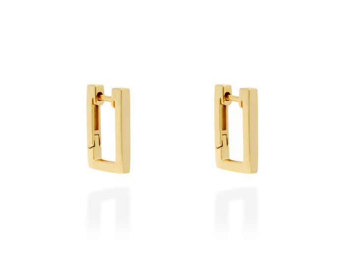 Pendientes de plata aro cuadrado