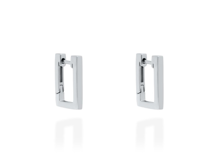 Pendientes de plata aro cuadrado
