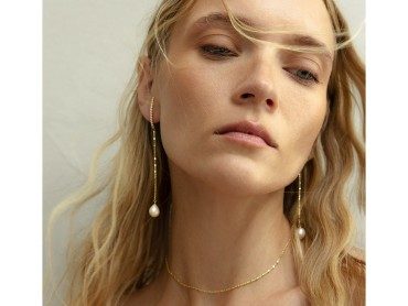 Pendientes de plata con perla y circonitas