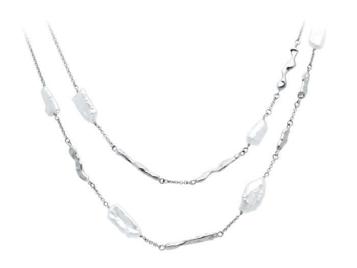 Gargantilla TSURU de plata con perlas