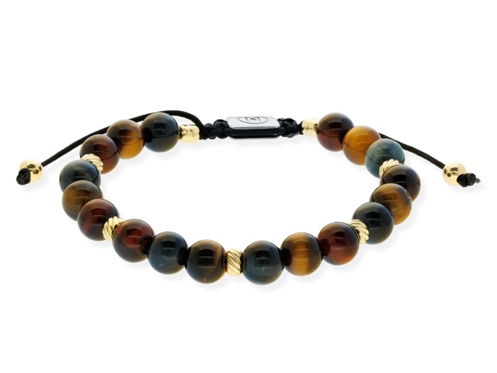 Pulsera de plata con ojo de tigre