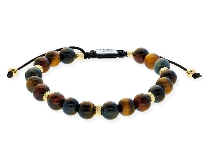 Pulsera de plata con ojo de tigre