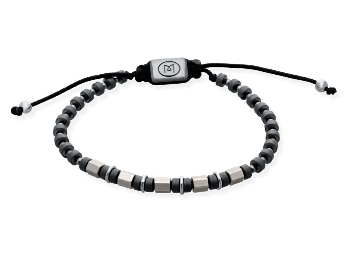 Pulsera de plata con hematites