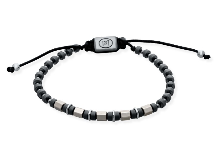 Pulsera de plata con hematites