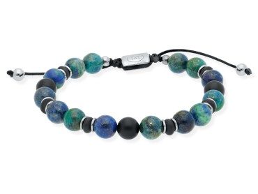 Pulsera de plata con azurita