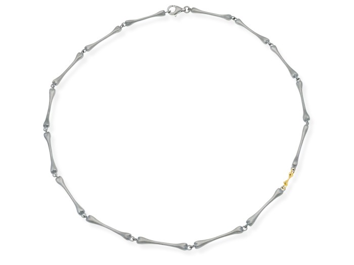 Gargantilla de plata y oro amarillo