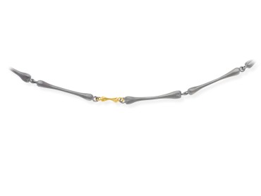 Gargantilla de plata y oro amarillo