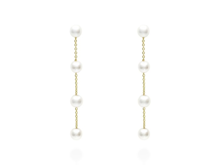 Pendiente de plata con perlas