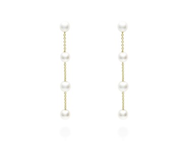 Pendiente de plata con perlas