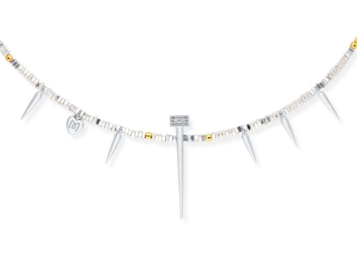Silver Choker with White Cubic Zirconia · SILK