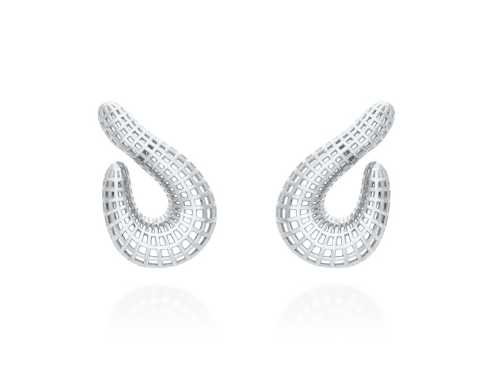 Pendientes de plata trepadores Tweed