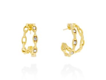 Pendientes de plata aros Tweed