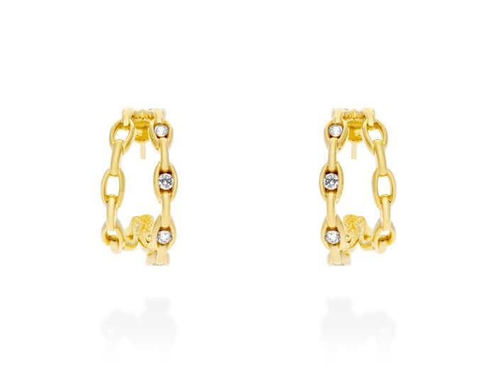 Pendientes de plata aros Tweed