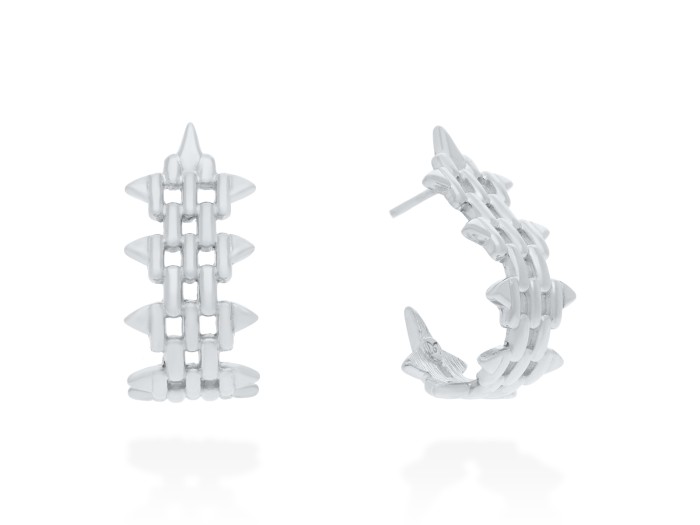 Pendientes de plata aros Panther