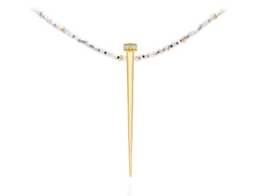 Gargantilla de plata con circonitas Couture