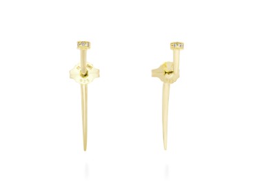 Pendientes de plata y circonitas Silk