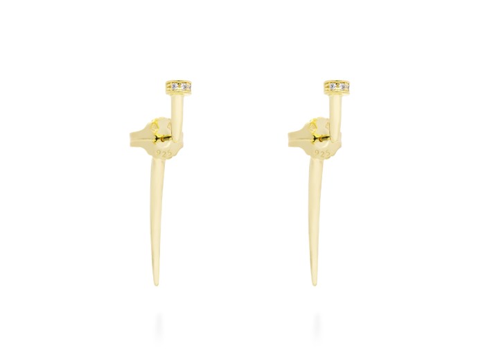 Pendientes de plata y circonitas Silk