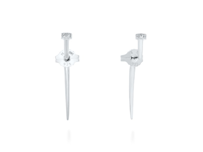 Pendientes de plata y circonitas Silk