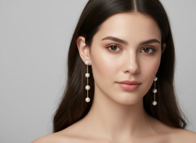 Pendiente de plata con perlas