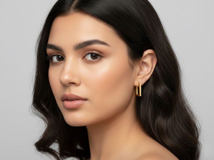 Pendientes de plata aro cuadrado