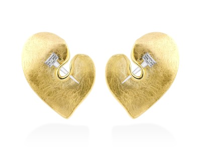 Pendientes de plata corazón. SILK