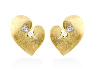 Pendientes de plata corazón. SILK