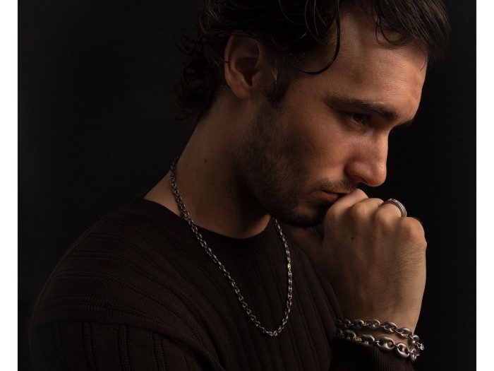 Gargantilla de plata y oro amarillo calabrote