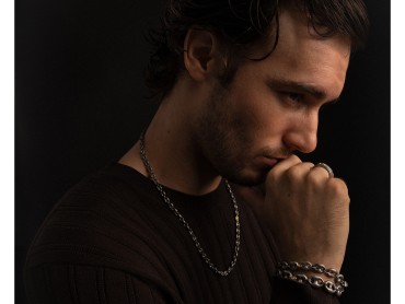 Gargantilla de plata y oro amarillo calabrote