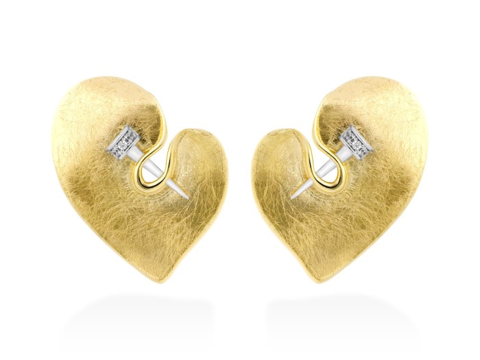 Pendientes de plata corazón. SILK