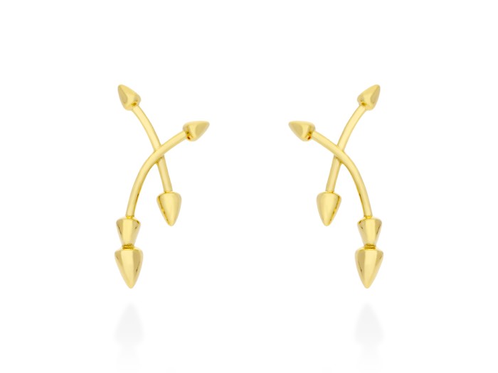 Silver Ear Climber Earrings. GALERAS