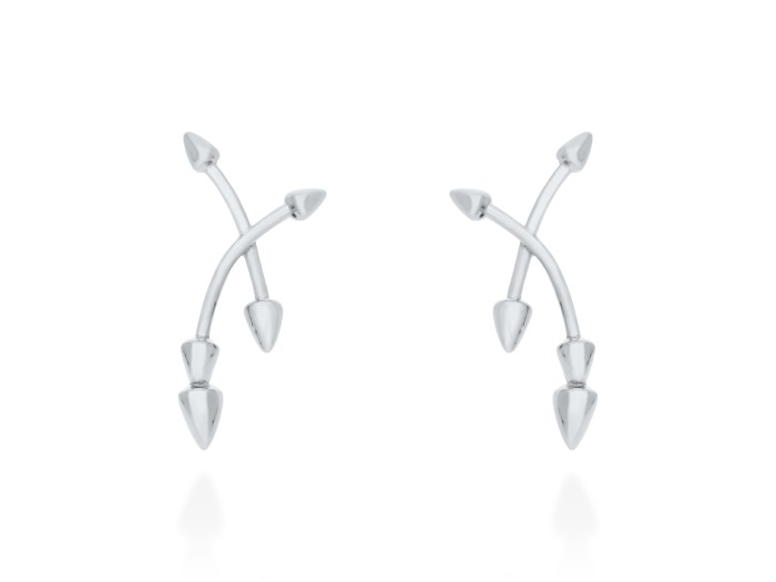 Pendientes de plata trepadores. GALERAS