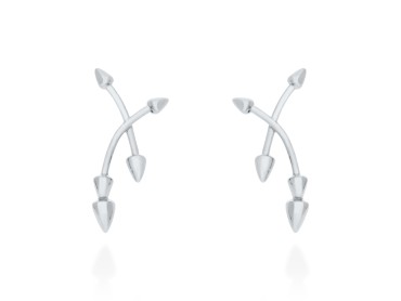 Pendientes de plata trepadores. GALERAS