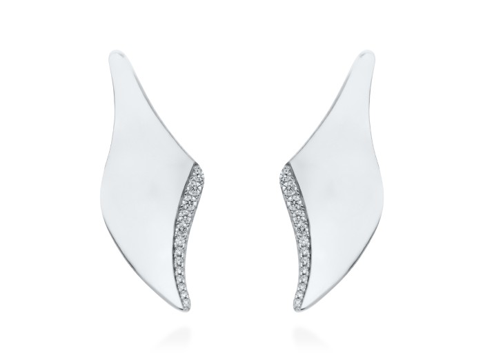 Pendientes de plata y circonitas. ETNA