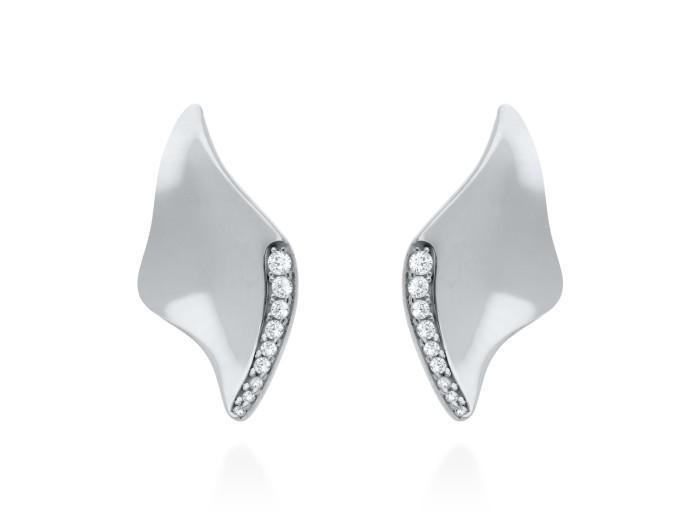 Pendientes de plata y circonitas. ETNA pequeños