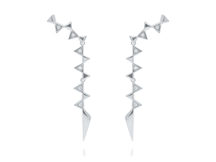 Silver Climber Earrings. ETNA