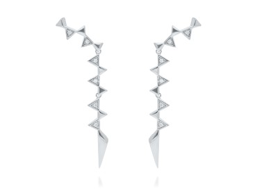 Pendientes trepadores de plata. ETNA