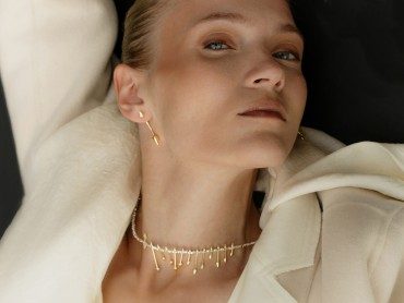 Choker de plata y hematites. ETNA