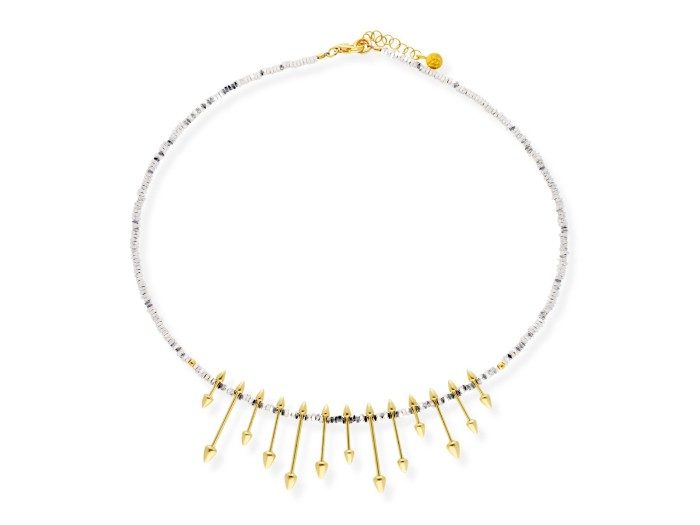 Choker de plata y hematites. ETNA