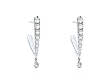 Earrings   in 18kt white Gold and diamonds
