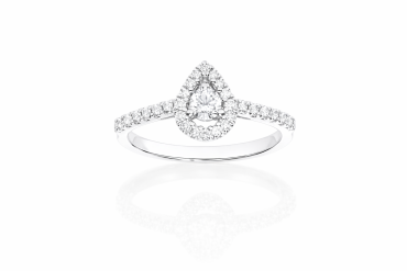 Anillo Vintage de oro con diamantes