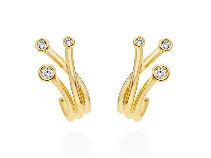 Earrings Mistral mini  in golden silver
