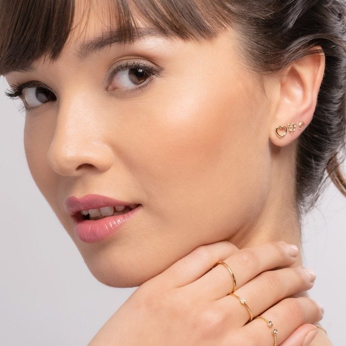 Ohrringe in 18kt. Gold und Diamanten