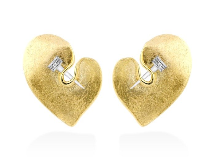 Pendientes de plata corazón. SILK