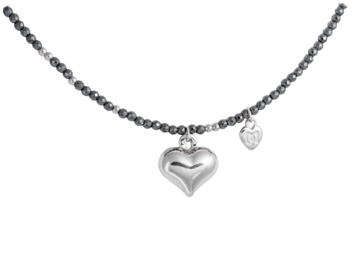 Necklace HEART  in golden silver