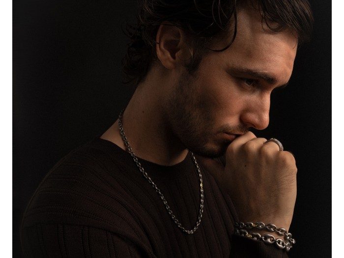 Gargantilla de plata y oro amarillo calabrote