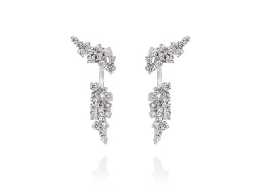 Pendientes de plata y circonitas trepadores ear jacket.