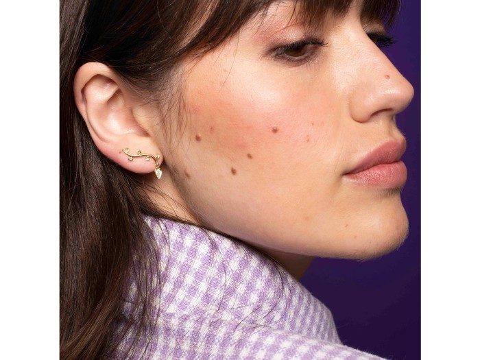 Pendientes trepador de Oro 18Kt y diamantes. A2675PA