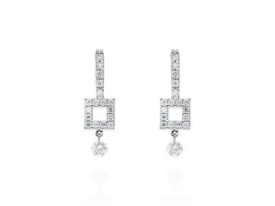 Earrings   in 18kt white Gold and diamonds